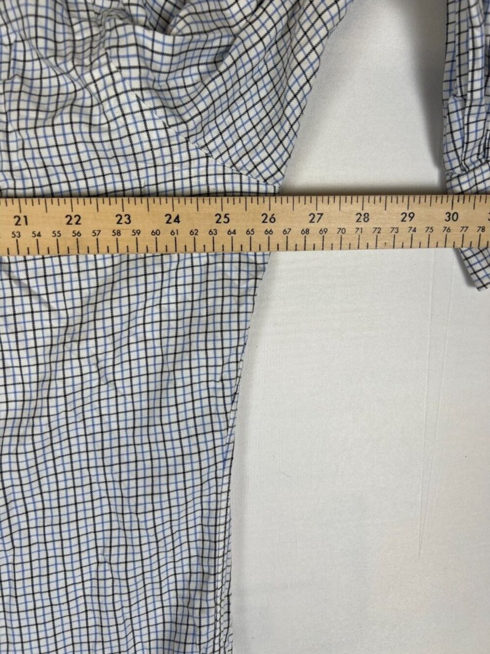 Polo Ralph Lauren Men 17 32/33 Blue White Plaid Regent Classic Fit Dress Shirt - Picture 7 of 9